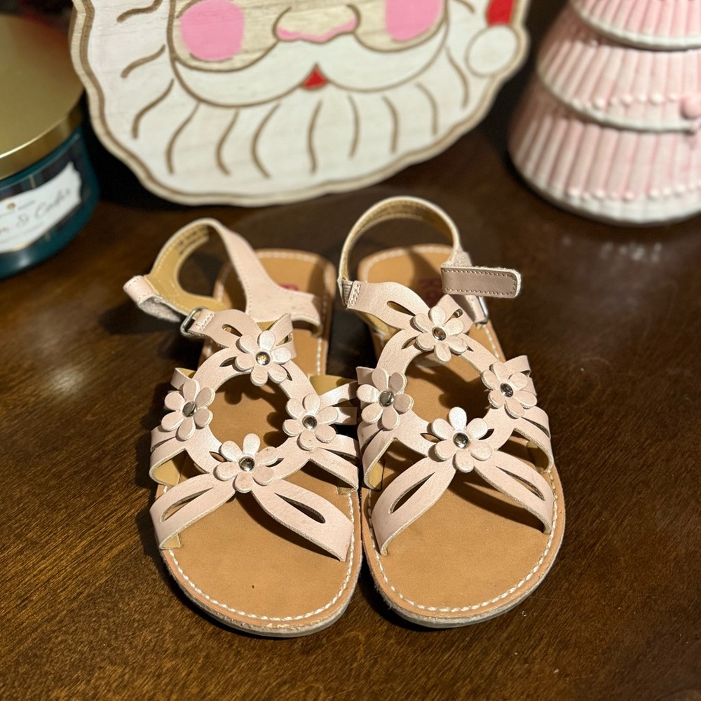 Pink Floral Kids Sandals